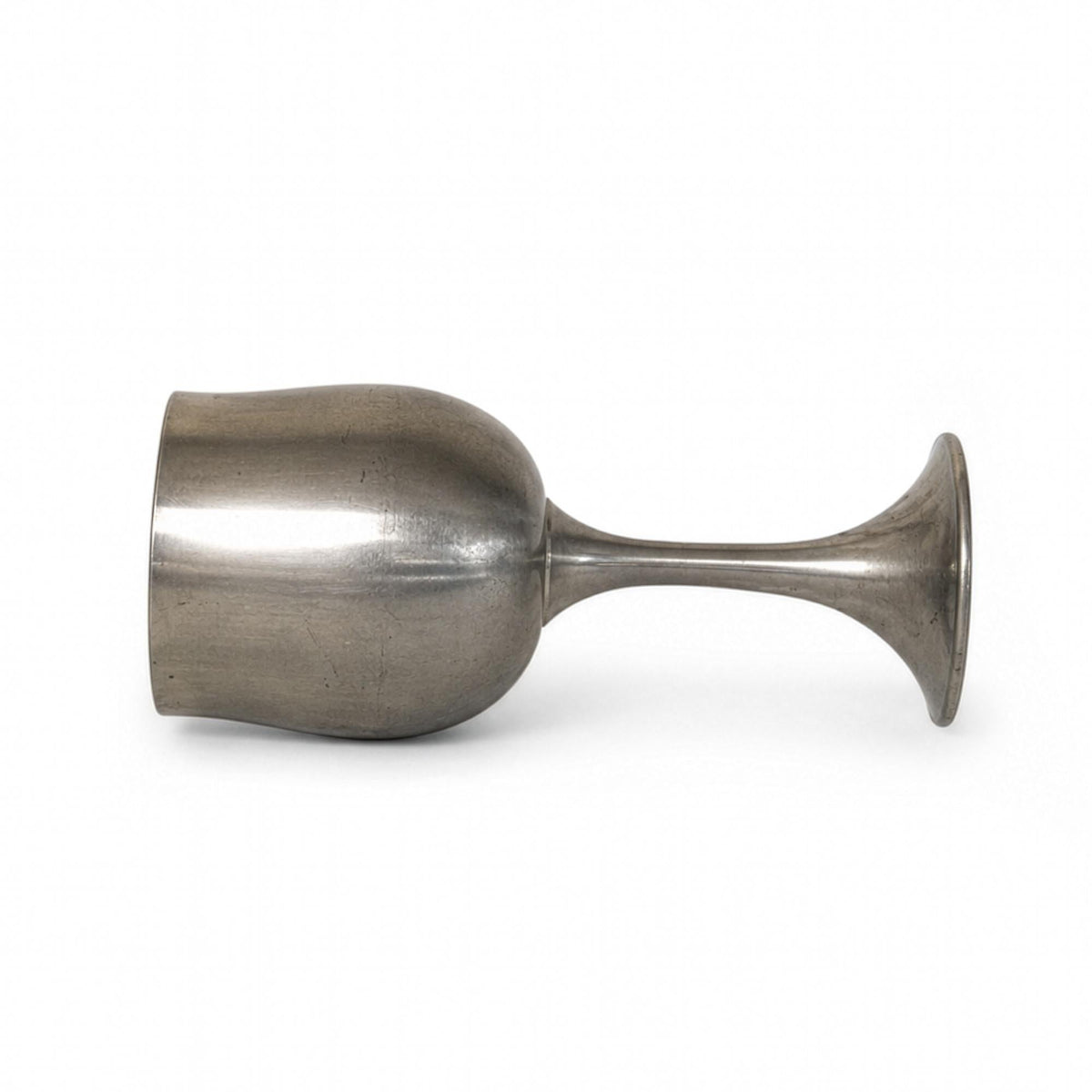 Vintage Pewter Wine Goblet Set of Eight with Coasters, 1960s Design