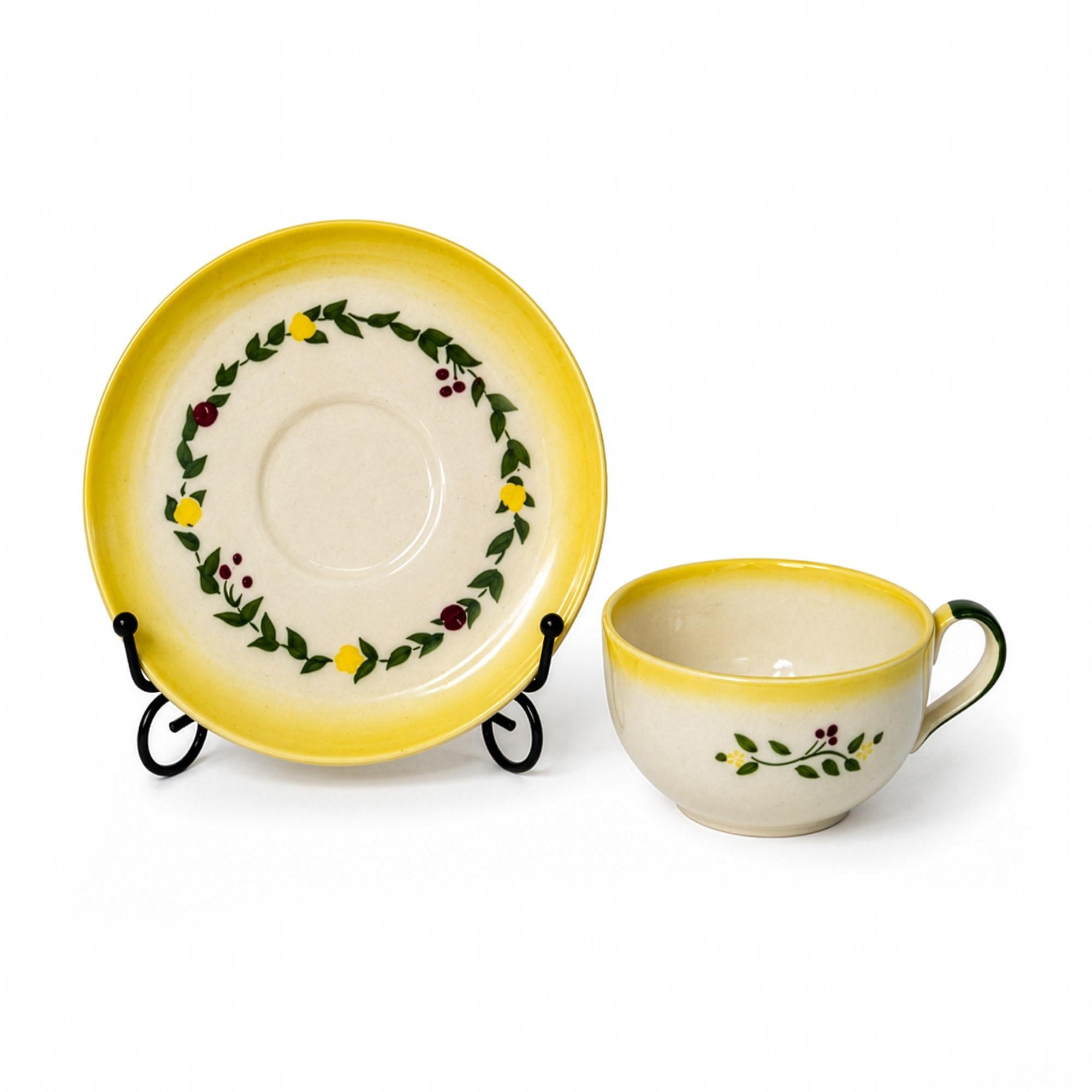 Brock of California Vintage 1950s Yellow Farmhouse Table Set, 7 Pieces — image 4