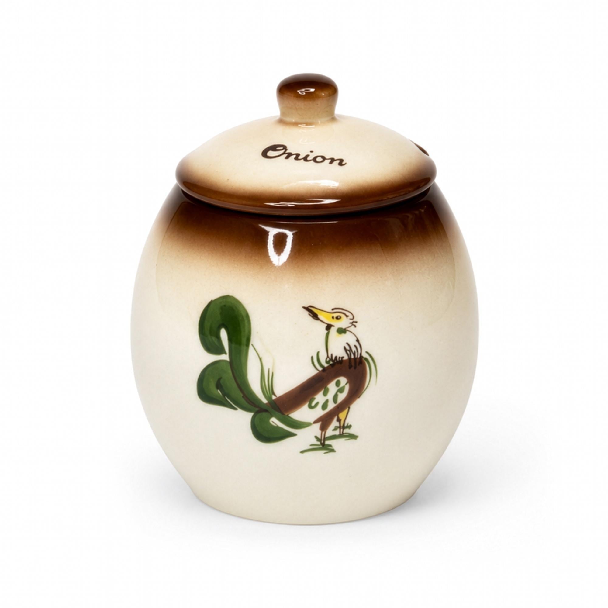 Vintage Brock of California Chanticleer Ceramic Condiment Jar Set — image 4