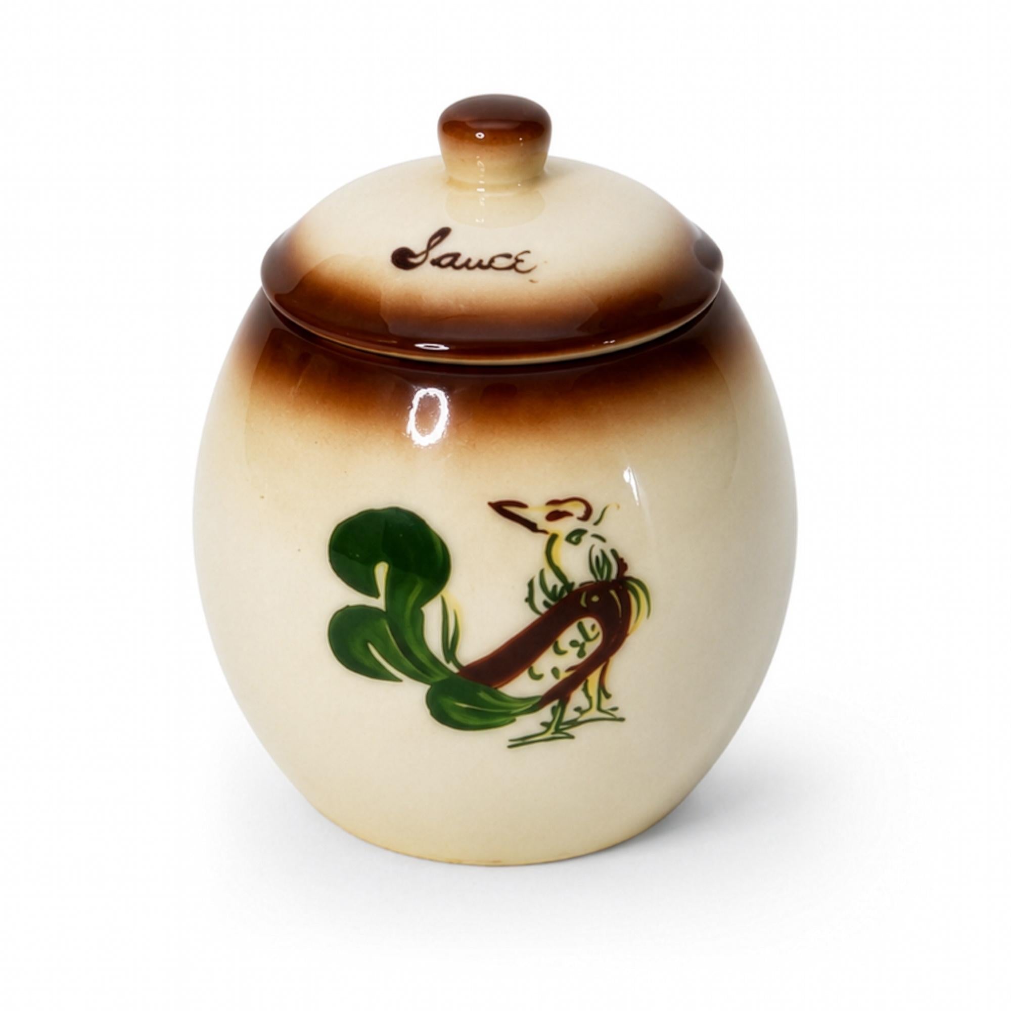 Vintage Brock of California Chanticleer Ceramic Condiment Jar Set — image 8