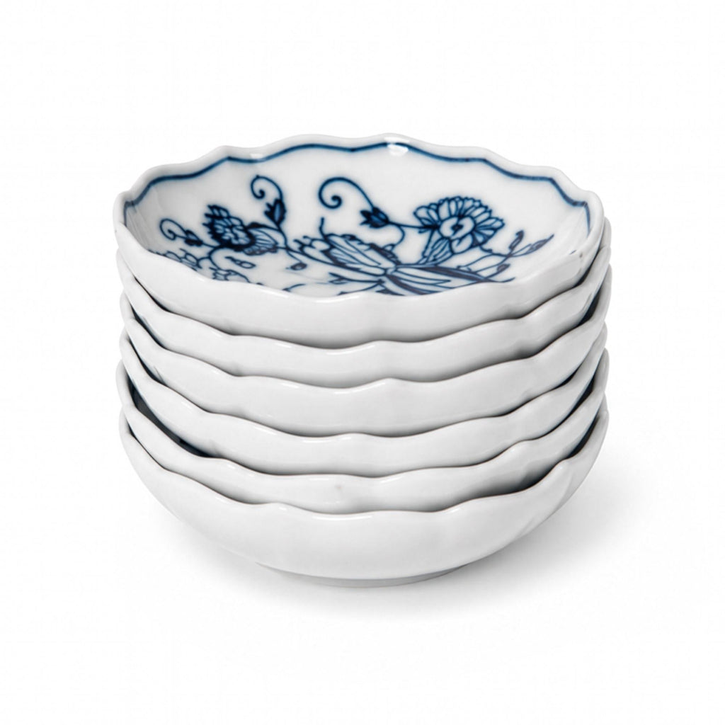 Set of 6 Vintage Meissen Blue Onion Butter Pats, Cobalt Porcelain — image 8