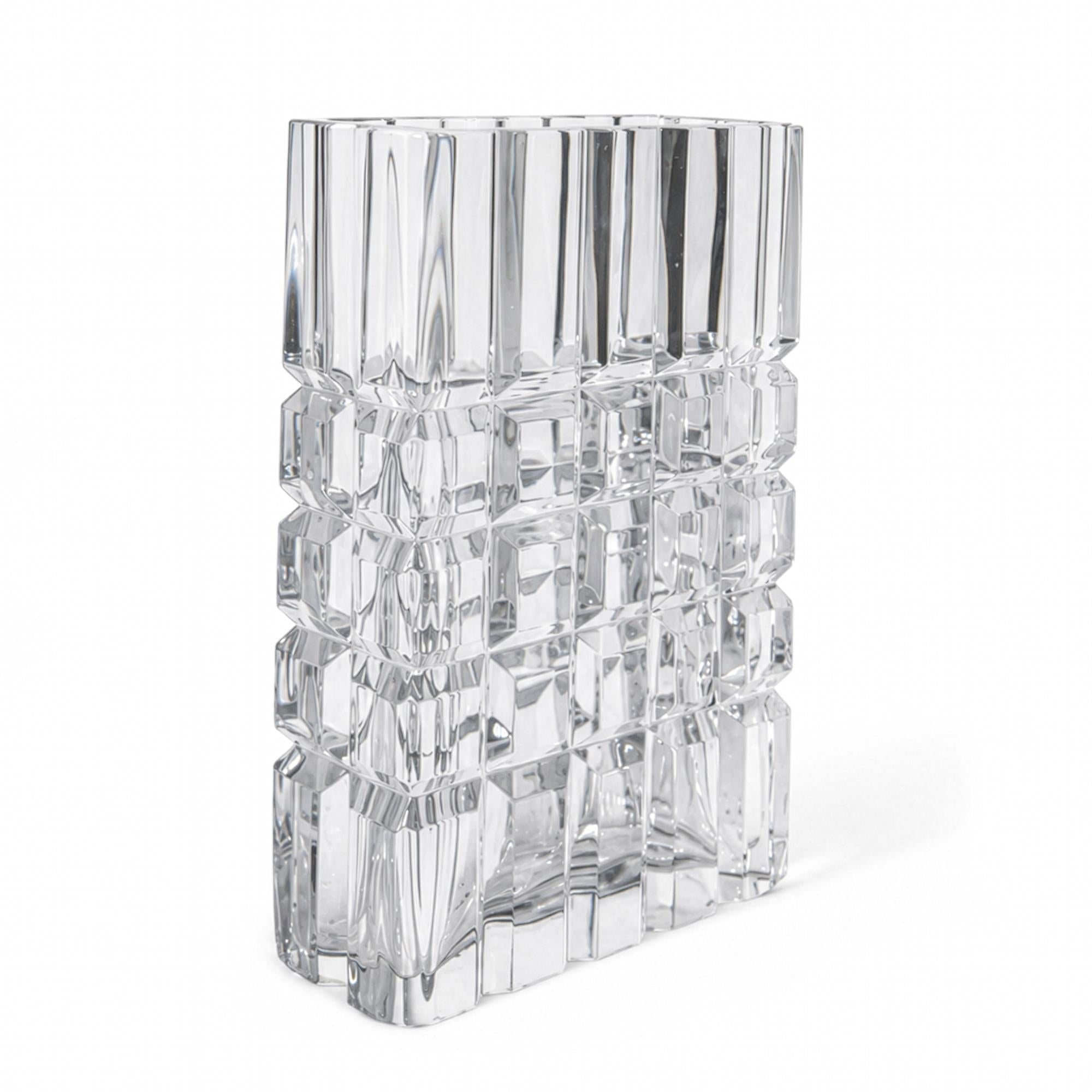 Sven Palmqvist Geometric Cut Crystal Vase for Orrefors, Sweden, 1960 — image 3