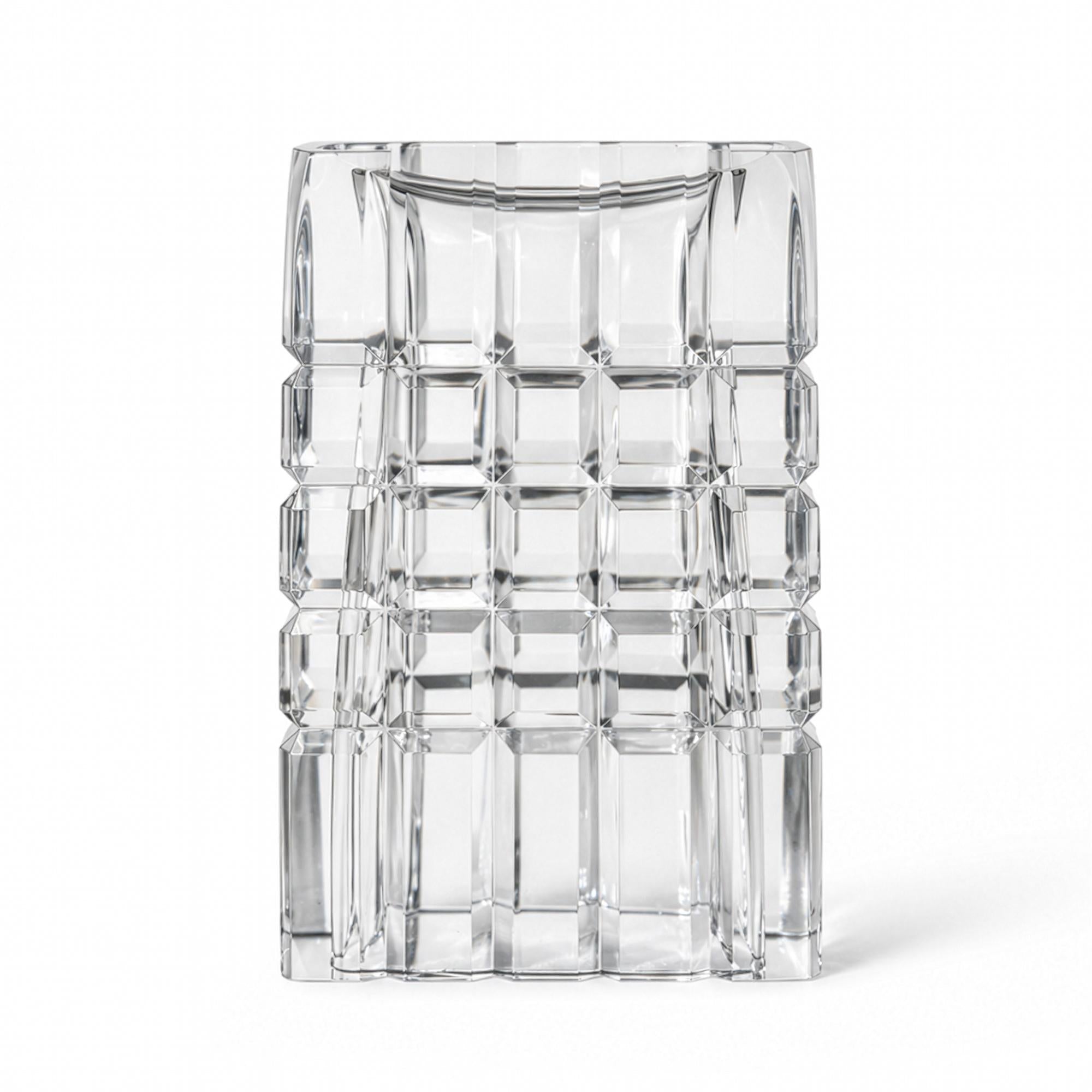 Sven Palmqvist Geometric Cut Crystal Vase for Orrefors, Sweden, 1960 — image 7