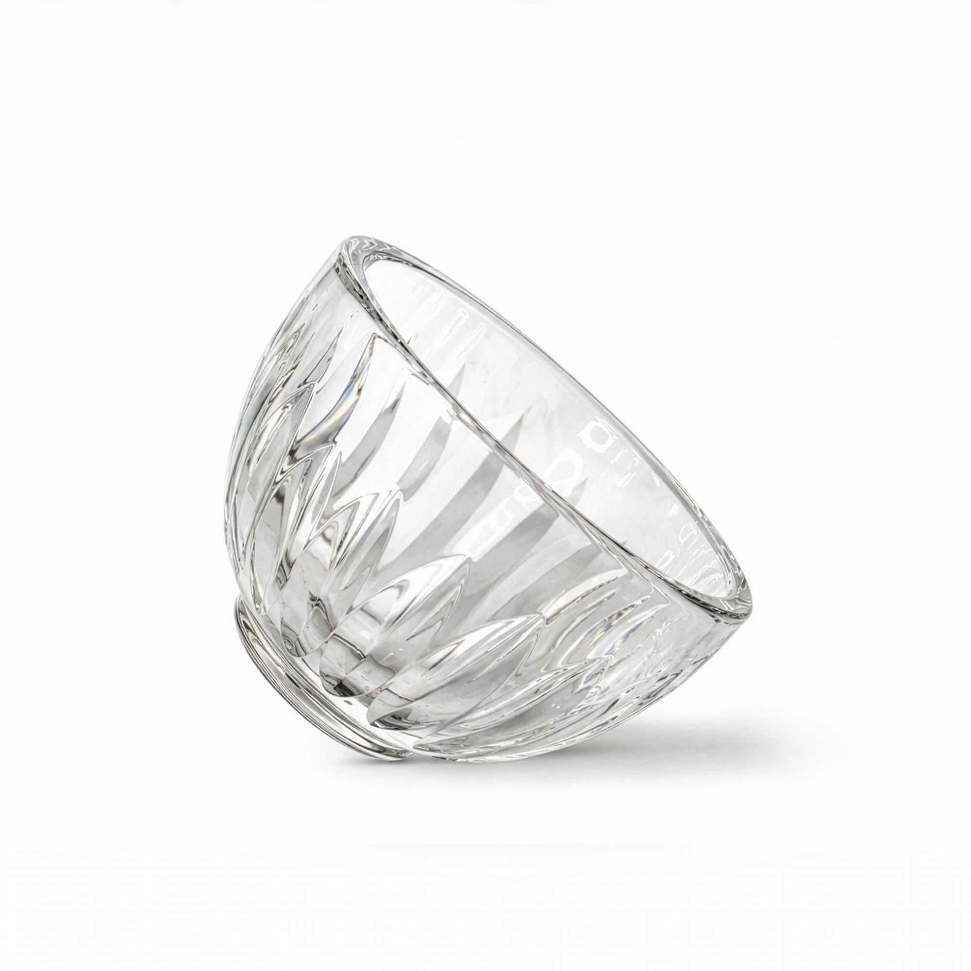 Vintage Orrefors Crystal Bowl, Footed Design, Cut Glass, Sweden, 1960 — image 6