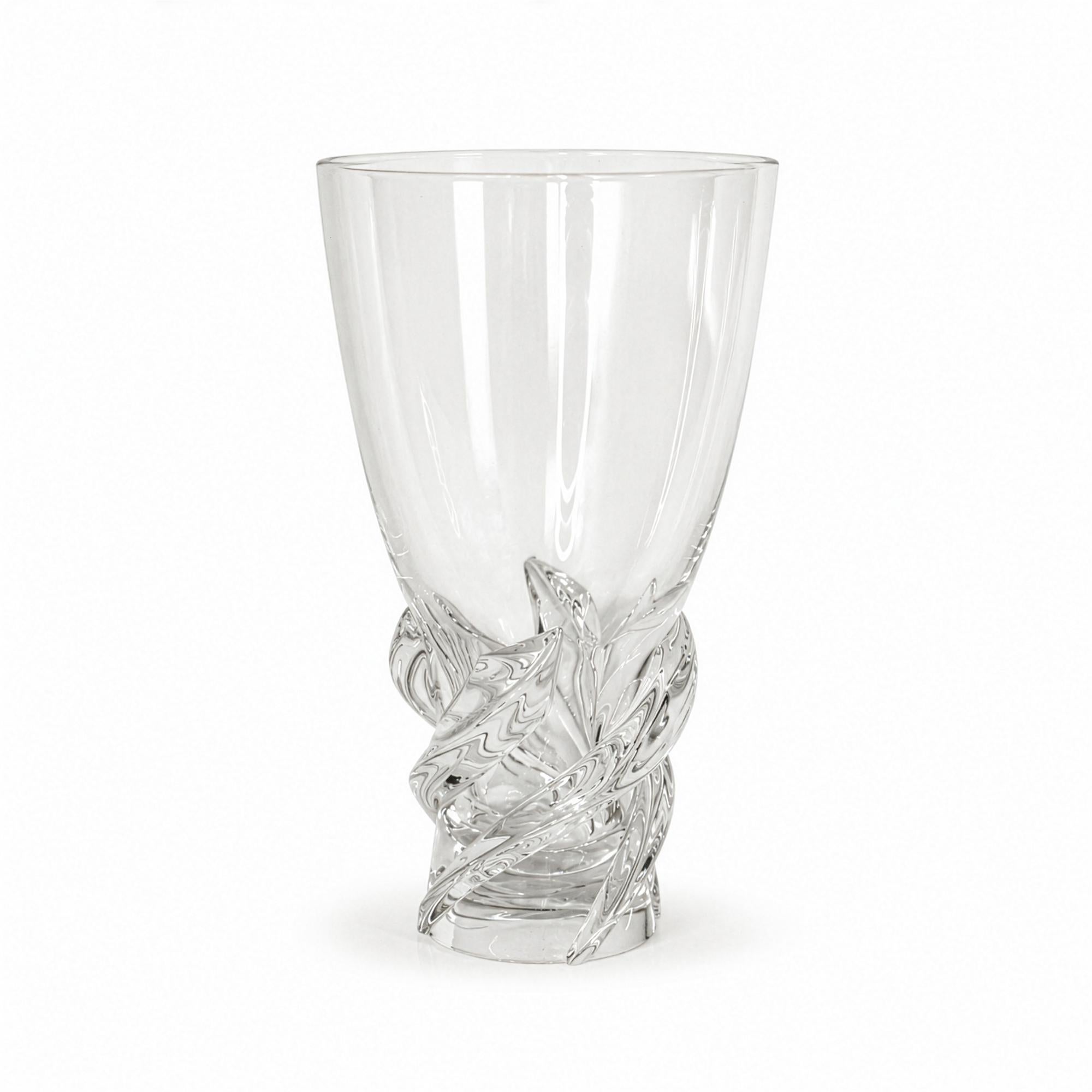 Vintage Scandinavian Art Crystal Vase, Sculptural Design, 1960 — image 2