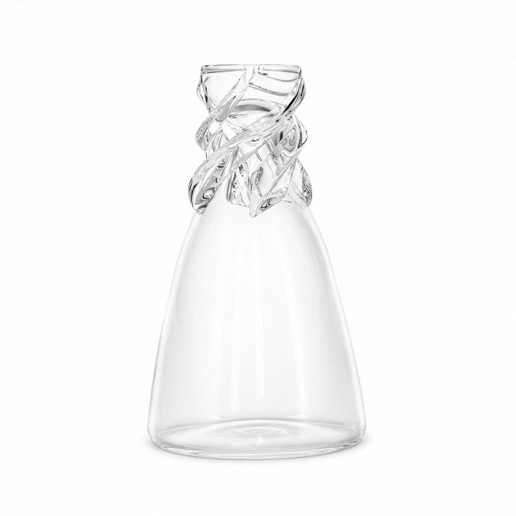 Vintage Scandinavian Art Crystal Vase, Sculptural Design, 1960 — image 3