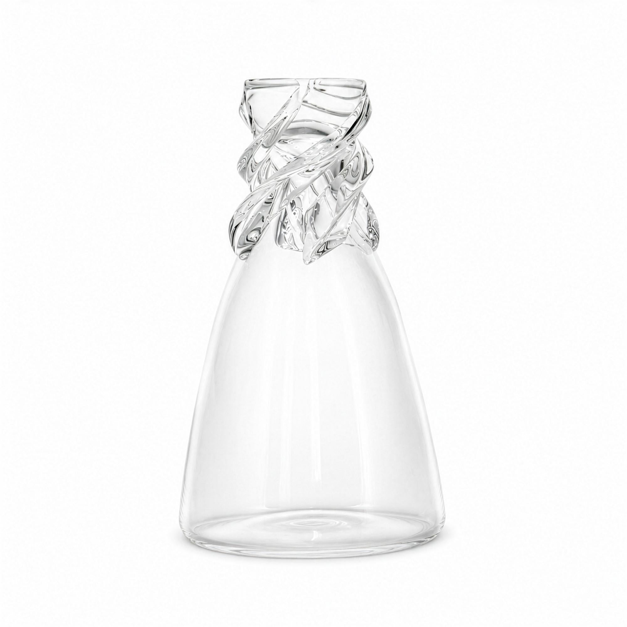 Vintage Scandinavian Art Crystal Vase, Sculptural Design, 1960 — image 3