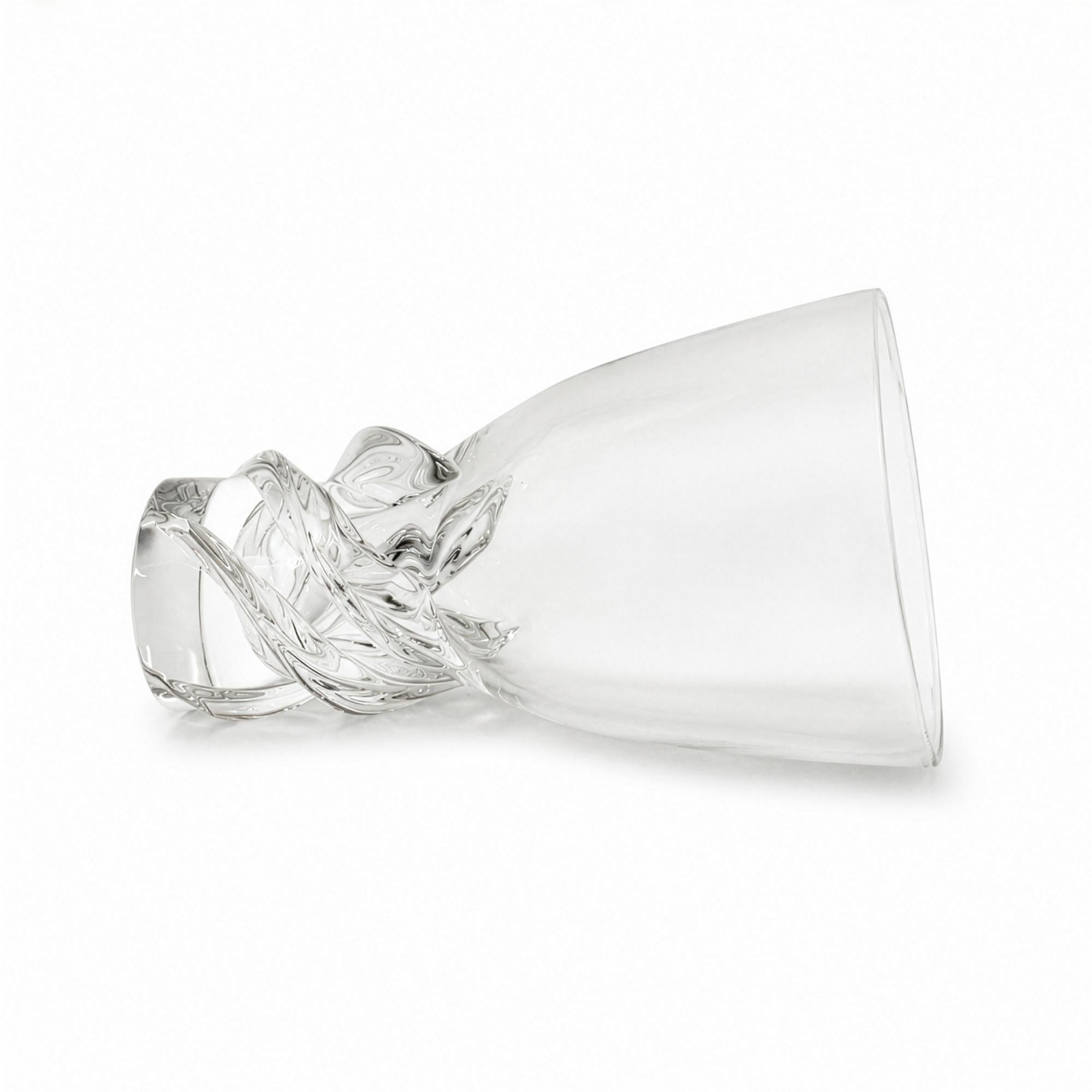 Vintage Scandinavian Art Crystal Vase, Sculptural Design, 1960 — image 4