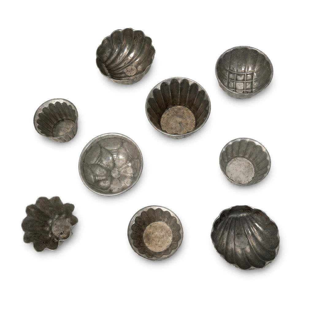Set of Nine Vintage Miniature Aluminum Gelatin and Dessert Molds — image 2