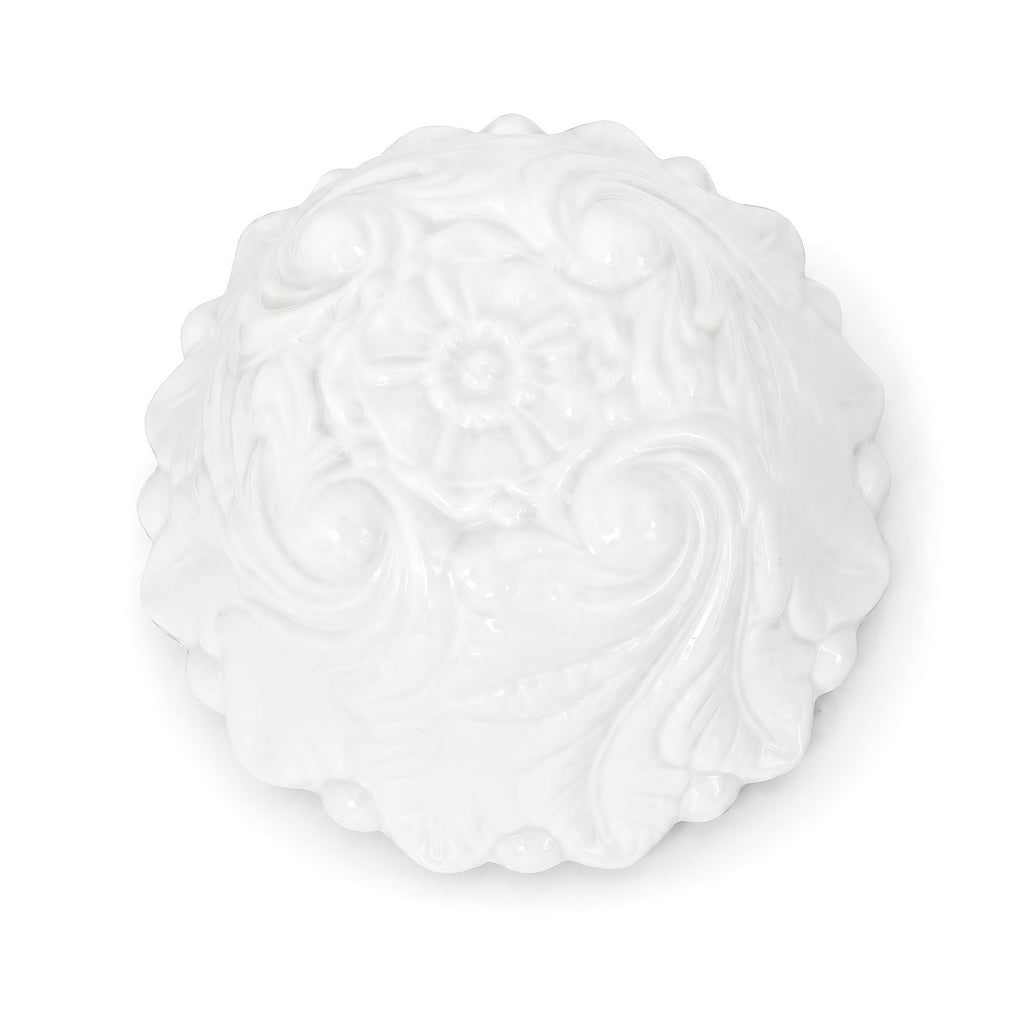 Vintage Indiana Glass Wild Rose Milk Glass Seven-Piece Bowl Set, 1960s — image 7