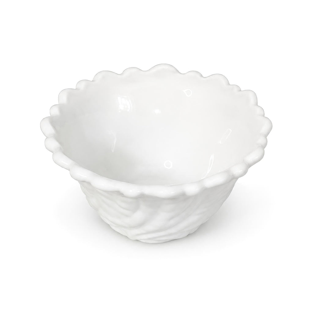 Vintage Indiana Glass Wild Rose Milk Glass Seven-Piece Bowl Set, 1960s — image 9