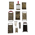 Wall Installation of Eleven Antique and Vintage Metal Kitchen Graters — image 2