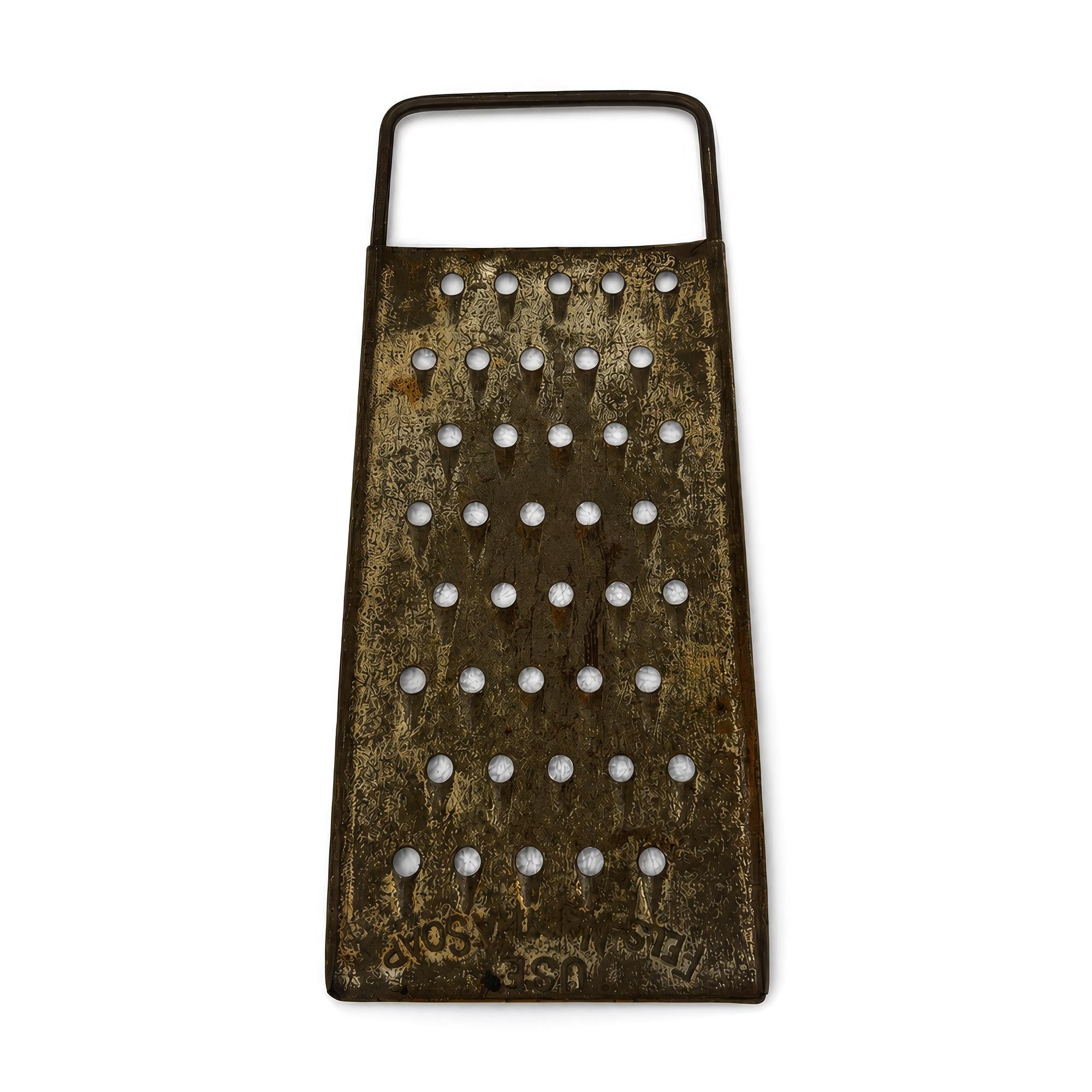 Wall Installation of Eleven Antique and Vintage Metal Kitchen Graters — image 10
