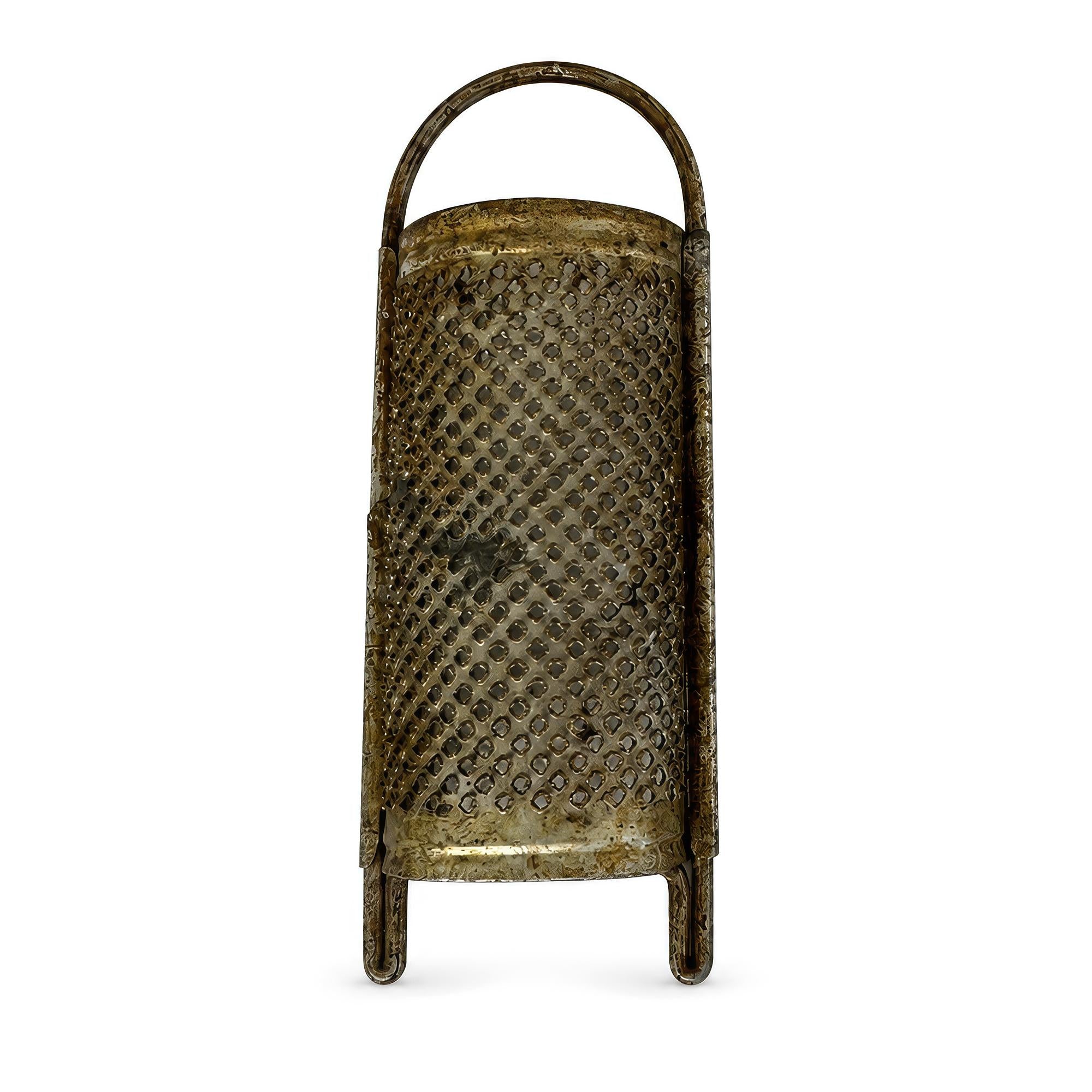 Wall Installation of Eleven Antique and Vintage Metal Kitchen Graters — image 12