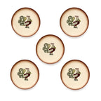 Set of Five Vintage Brock Chanticleer Rooster Plates — image 4