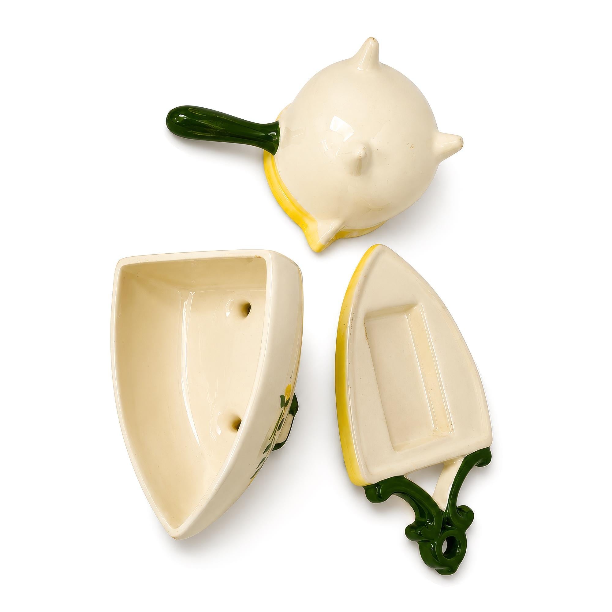 Vintage Brock of California Farmhouse Ceramic Butter Dish and Creamer Set — image 3
