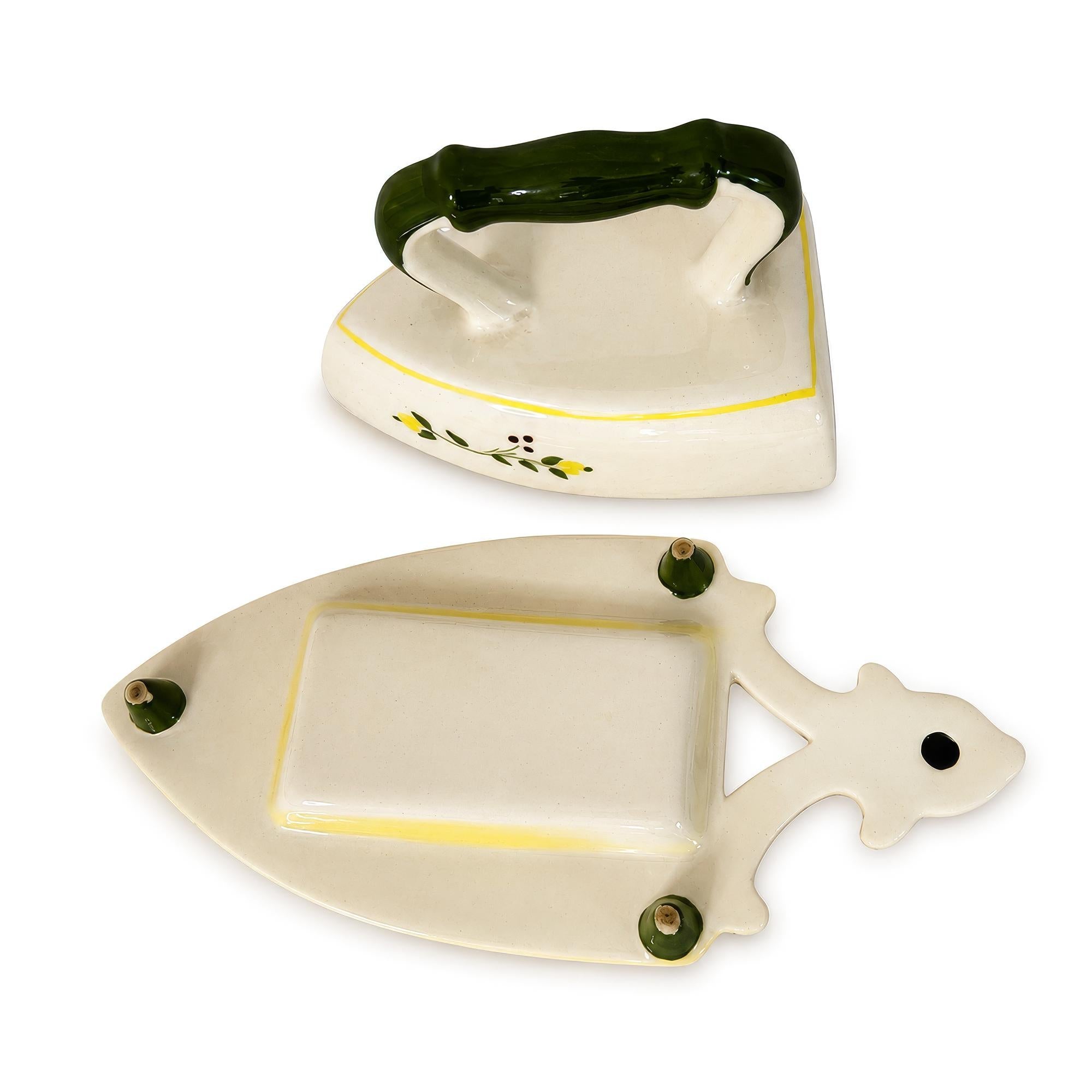 Vintage Brock of California Farmhouse Ceramic Butter Dish and Creamer Set — image 5