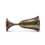 Vintage Set of Six Sculptural Pewter Goblets with Flared Rims — image 9