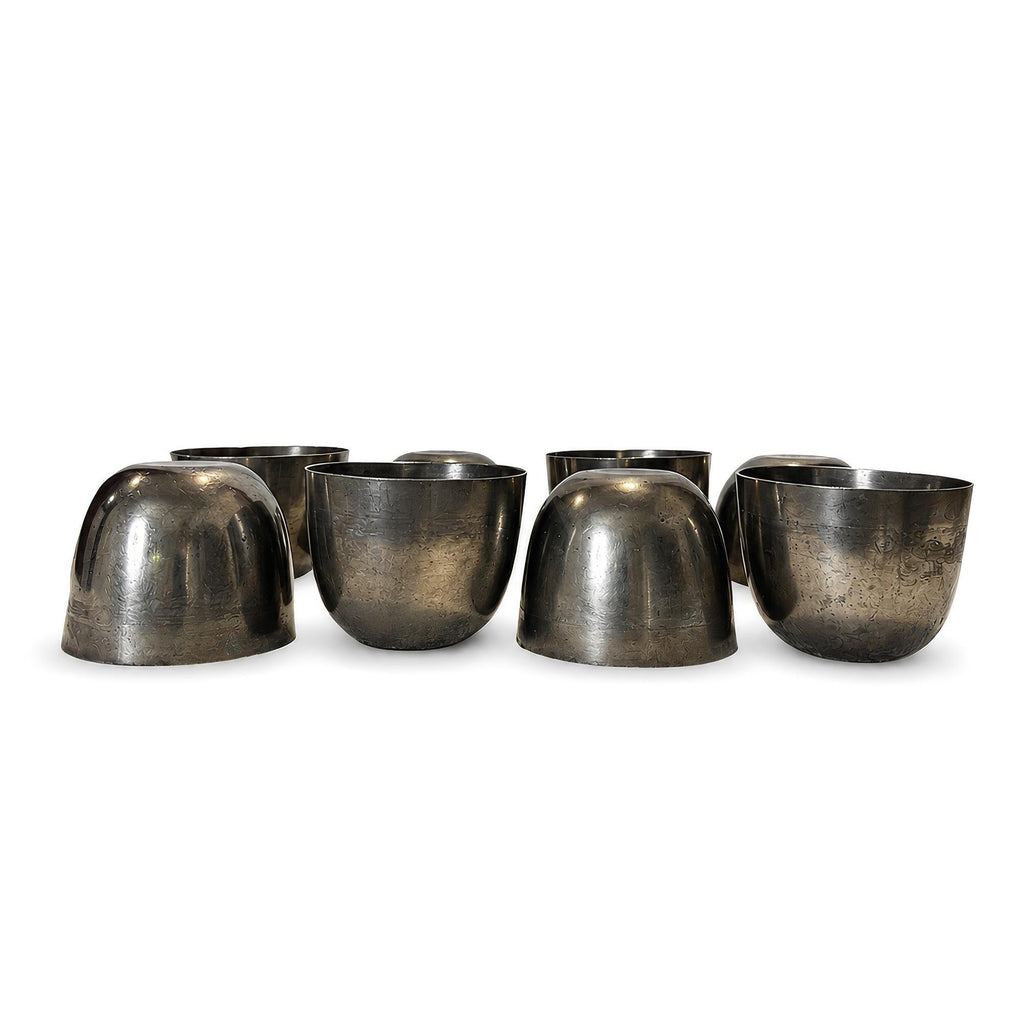 Vintage Set of Eight Pewter Jefferson Cups — image 2