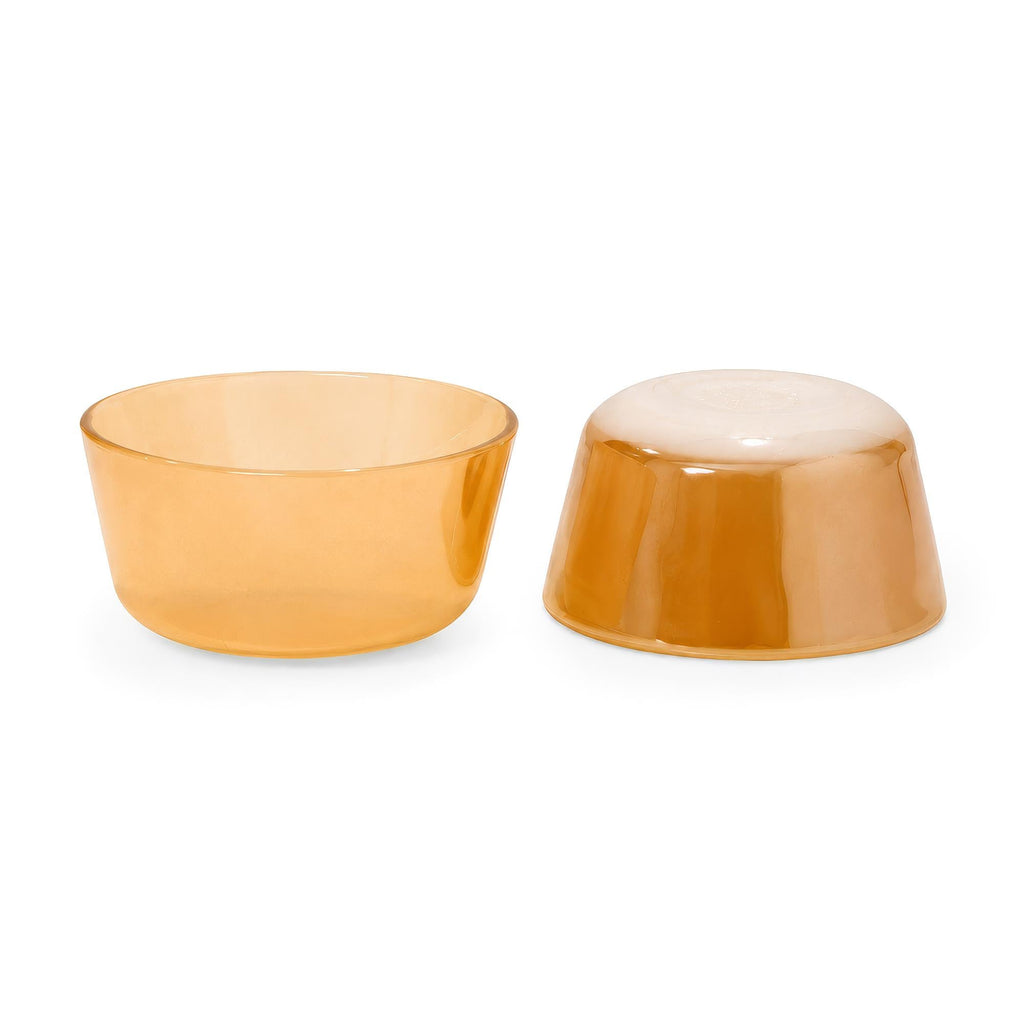 Mid-Century Fire King Peach Lustre Custard Cups Set of Six — image 5