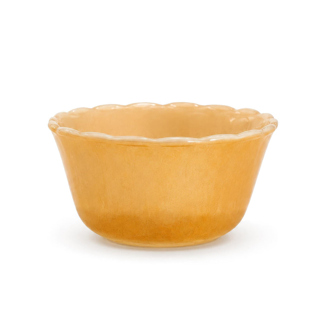 Fire King Peach Lustre Scalloped Custard Cups, Set of Six, Mid-Century Modern — image 5
