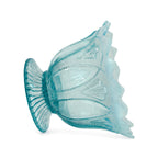 Antique American Blue Opalescent Glass Footed Bowl, Early 20th Century — image 2