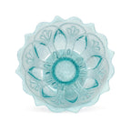 Antique American Blue Opalescent Glass Footed Bowl, Early 20th Century — image 4