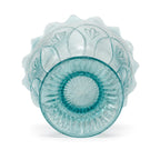 Antique American Blue Opalescent Glass Footed Bowl, Early 20th Century — image 5