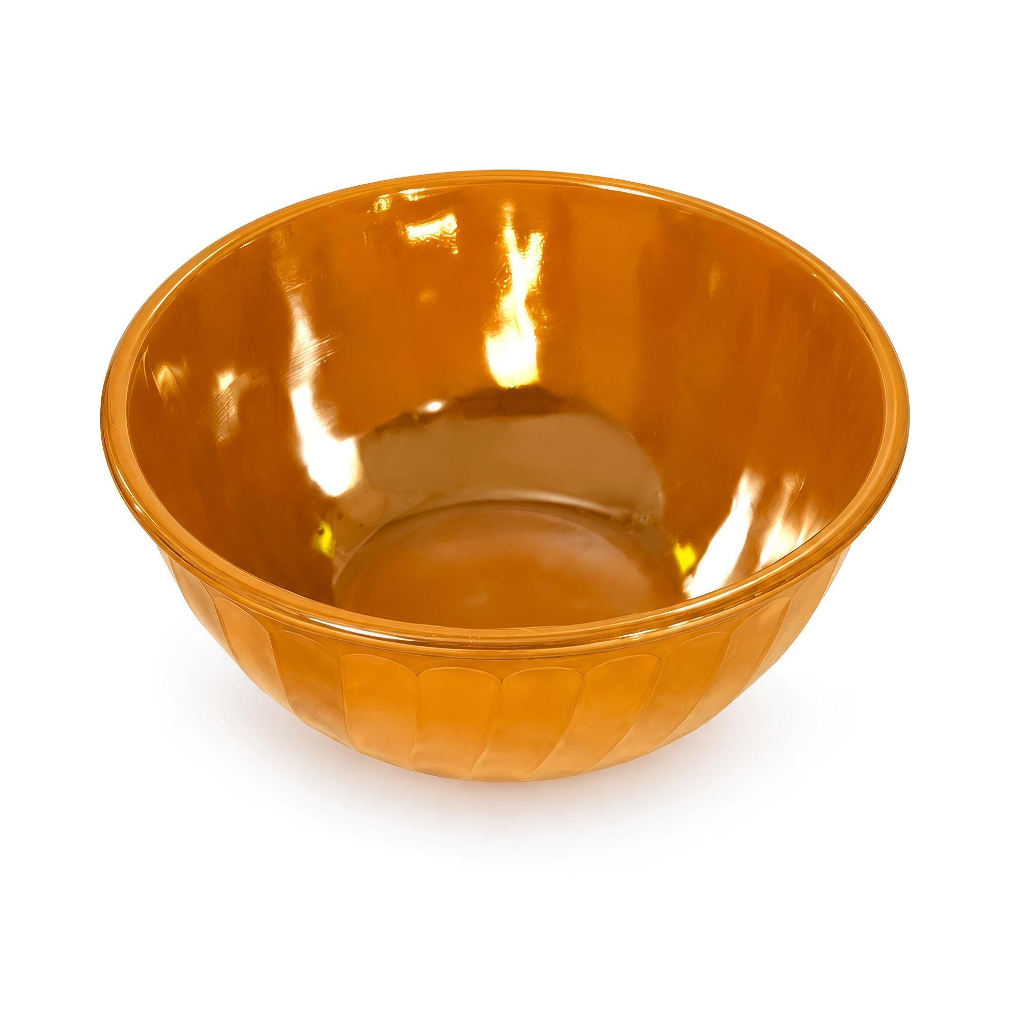 Fire King Peach Lustre Mixing Bowls Set of 3, Mid-Century Modern — image 4