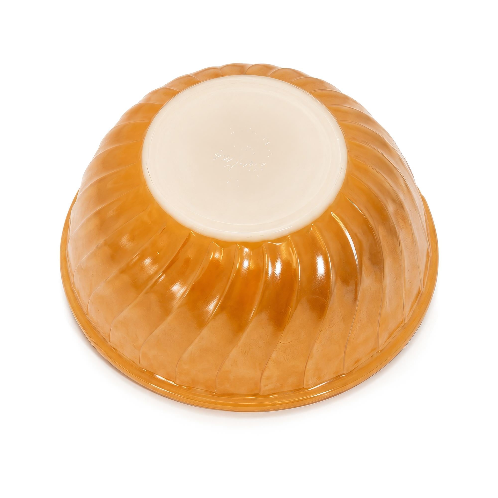 Fire King Peach Lustre Mixing Bowls Set of 3, Mid-Century Modern — image 10