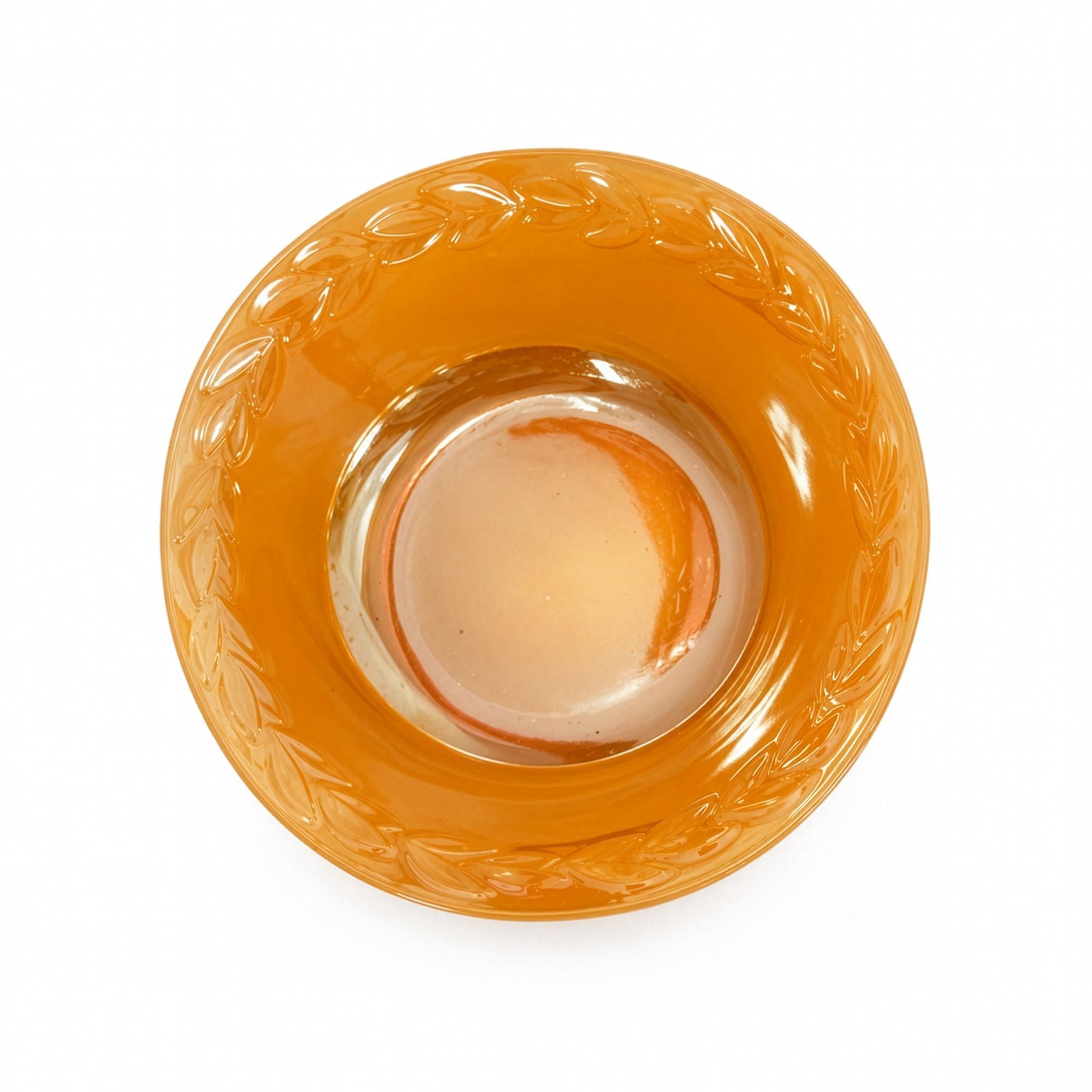 Fire King Peach Lustre Mixing Bowls Set of 3, Mid-Century Modern — image 14