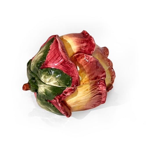 Vintage ceramic artichoke-shaped containers with lids