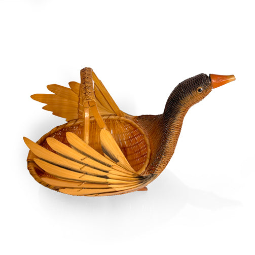 Pair Of Vintage Duck-Shaped Baskets