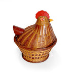 Pair Of Vintage Wicker Hen Baskets