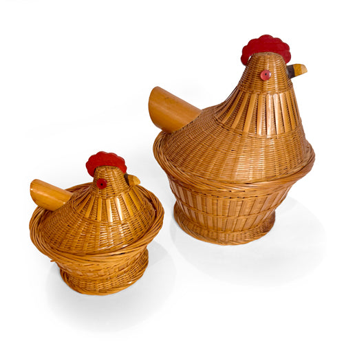 Vintage Wicker Hen Baskets
