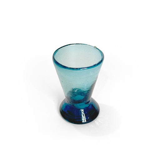 Turquoise Glass Liqueur Set with Glasse