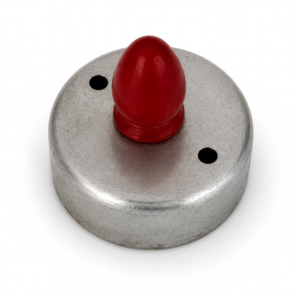 Mid-Century Wall Installation of 19 Vintage Kitchen Utensils, Red Handles — image 18