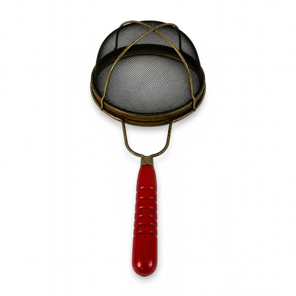 Mid-Century Wall Installation of 19 Vintage Kitchen Utensils, Red Handles — image 3