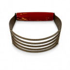 Mid-Century Wall Installation of 19 Vintage Kitchen Utensils, Red Handles — image 4