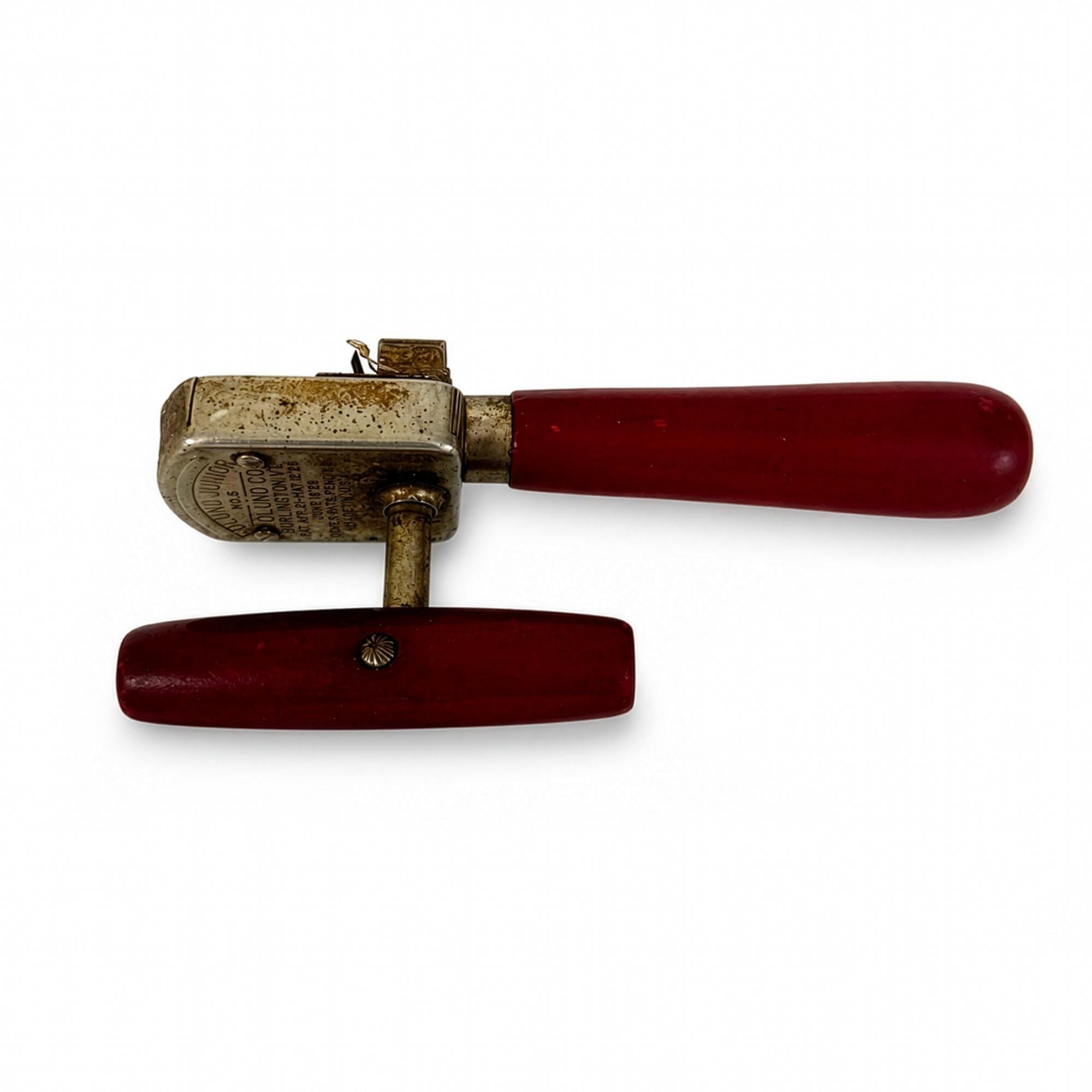 Mid-Century Wall Installation of 19 Vintage Kitchen Utensils, Red Handles — image 8