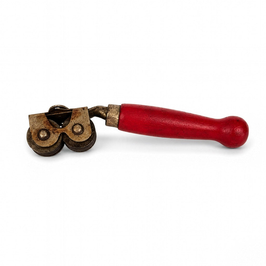 Mid-Century Wall Installation of 19 Vintage Kitchen Utensils, Red Handles — image 10