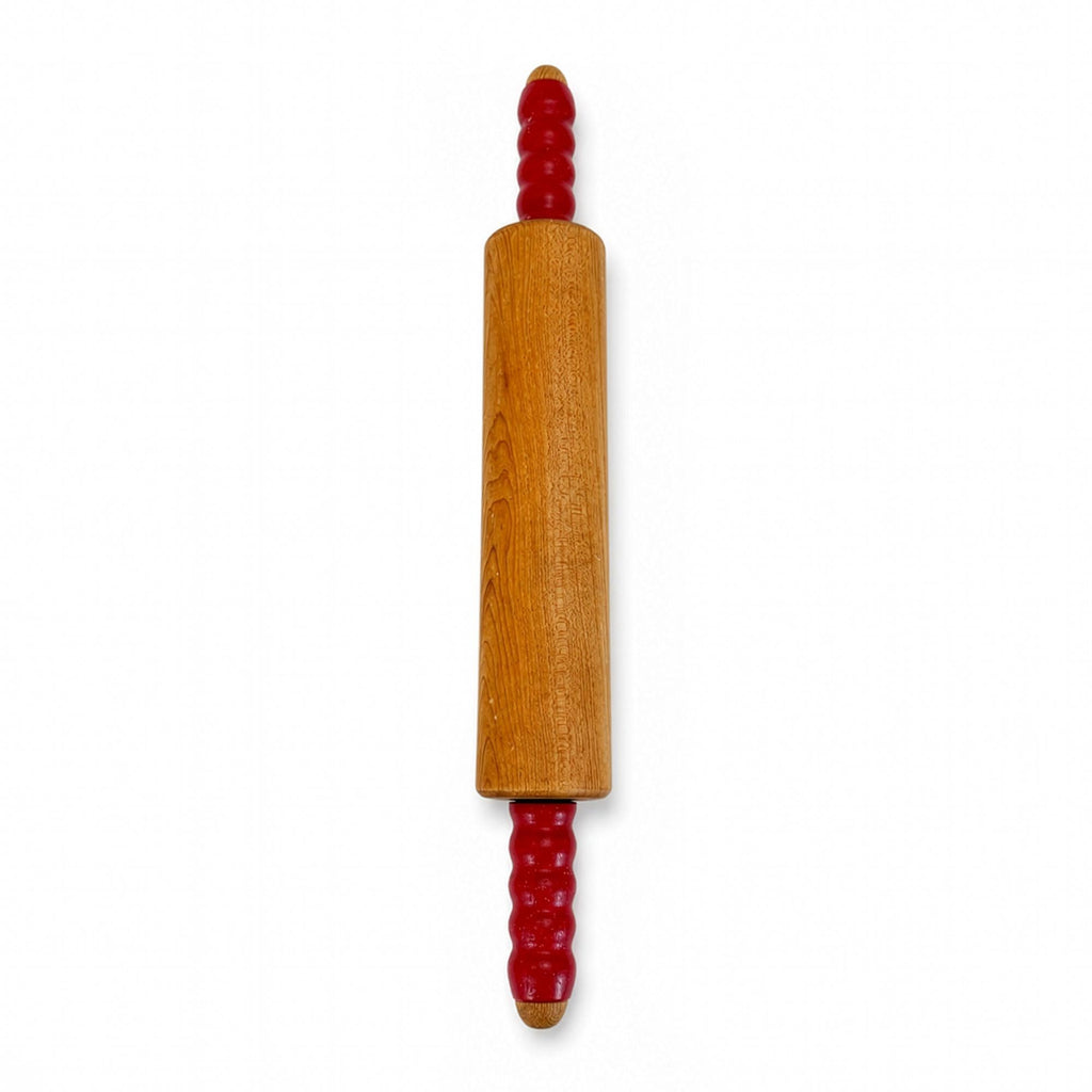 Mid-Century Wall Installation of 19 Vintage Kitchen Utensils, Red Handles — image 11