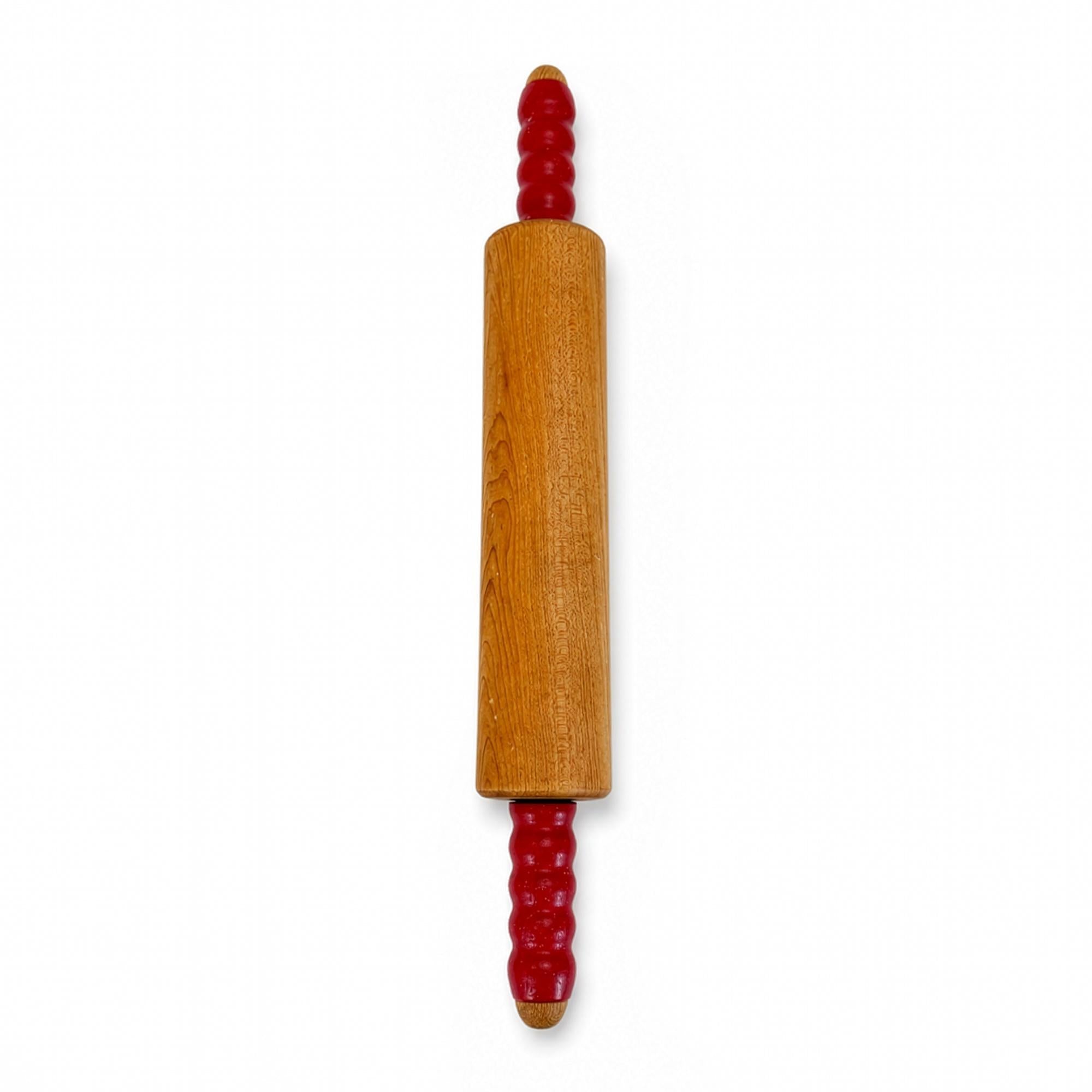 Mid-Century Wall Installation of 19 Vintage Kitchen Utensils, Red Handles — image 11