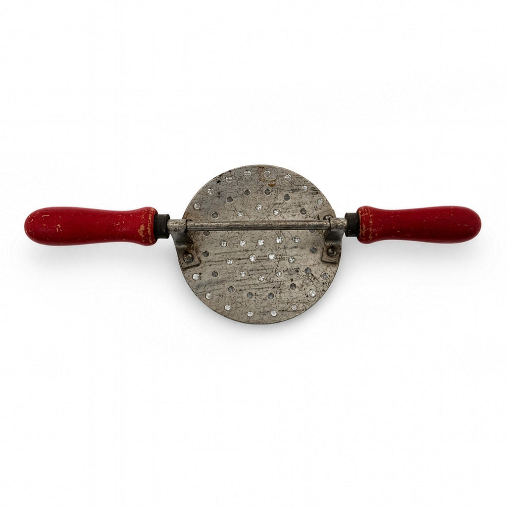 Mid-Century Wall Installation of 19 Vintage Kitchen Utensils, Red Handles — image 12