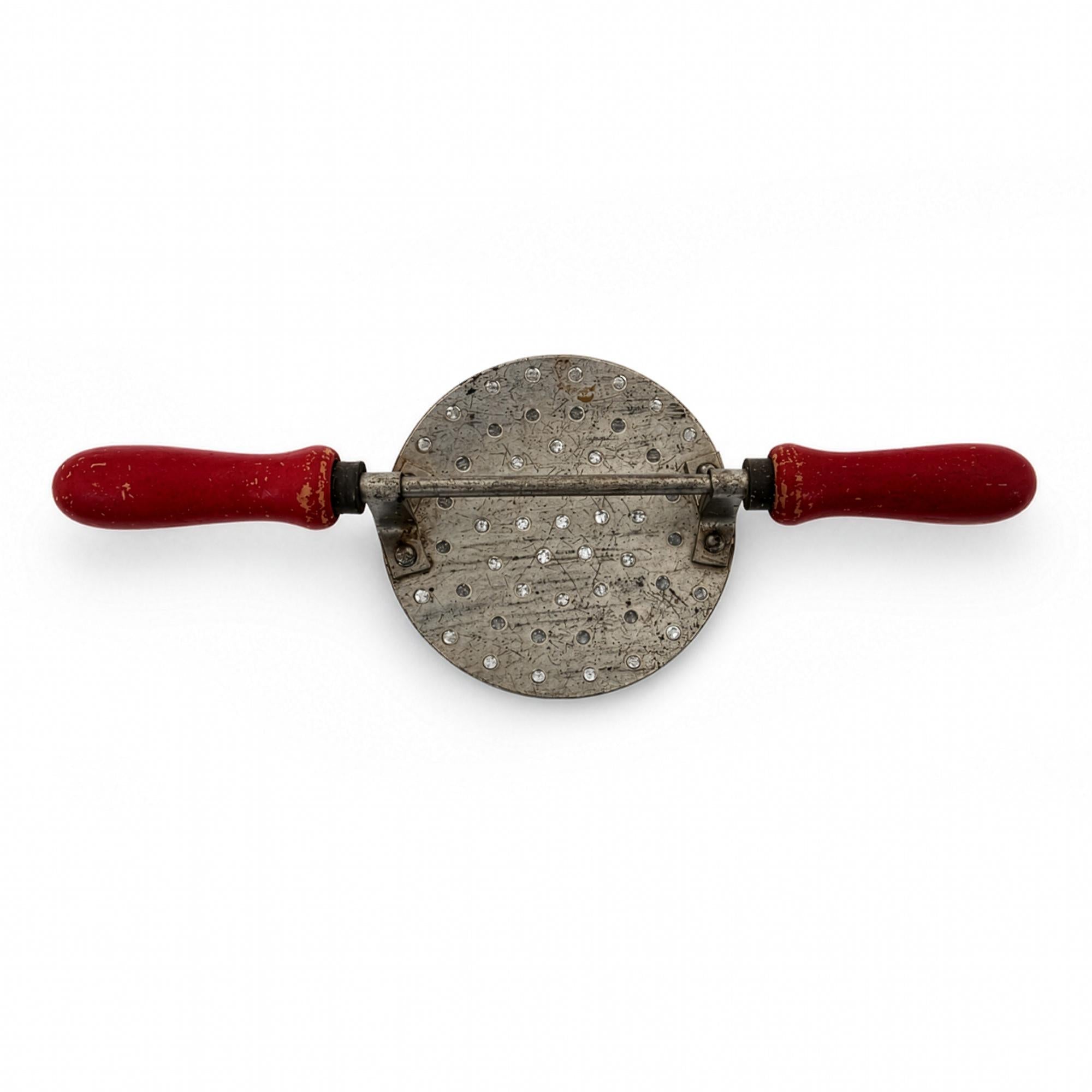 Mid-Century Wall Installation of 19 Vintage Kitchen Utensils, Red Handles — image 12