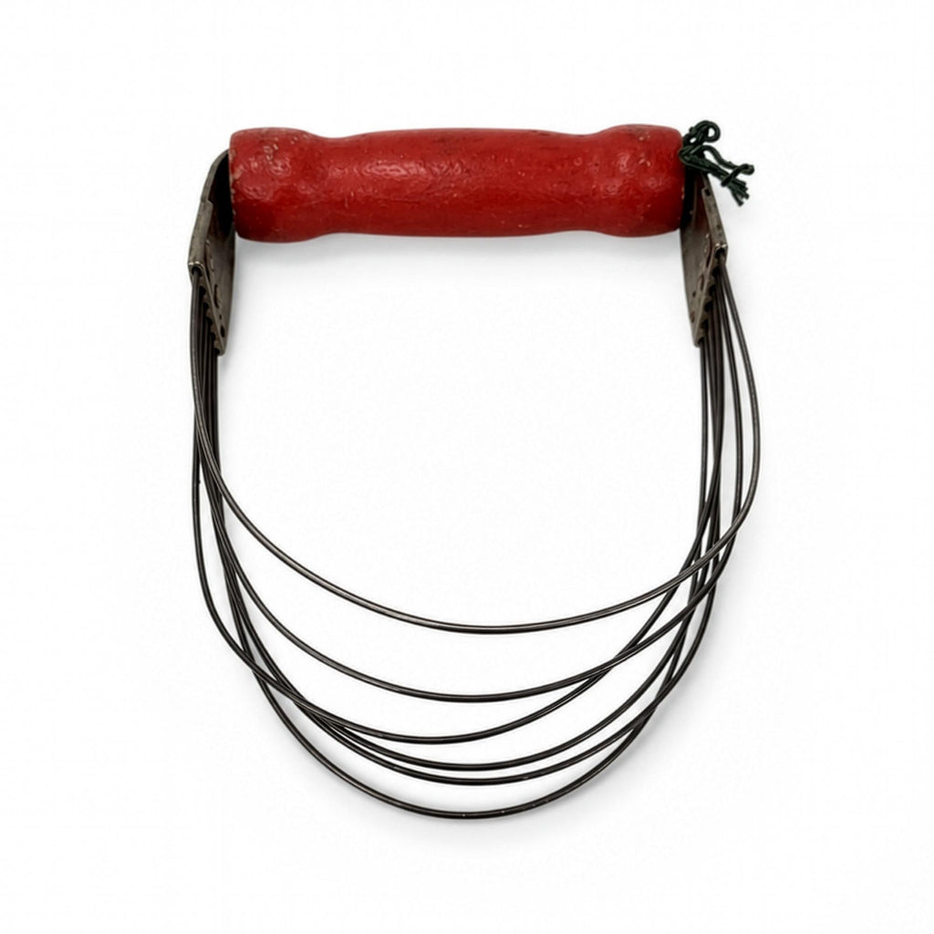 Mid-Century Wall Installation of 19 Vintage Kitchen Utensils, Red Handles — image 13