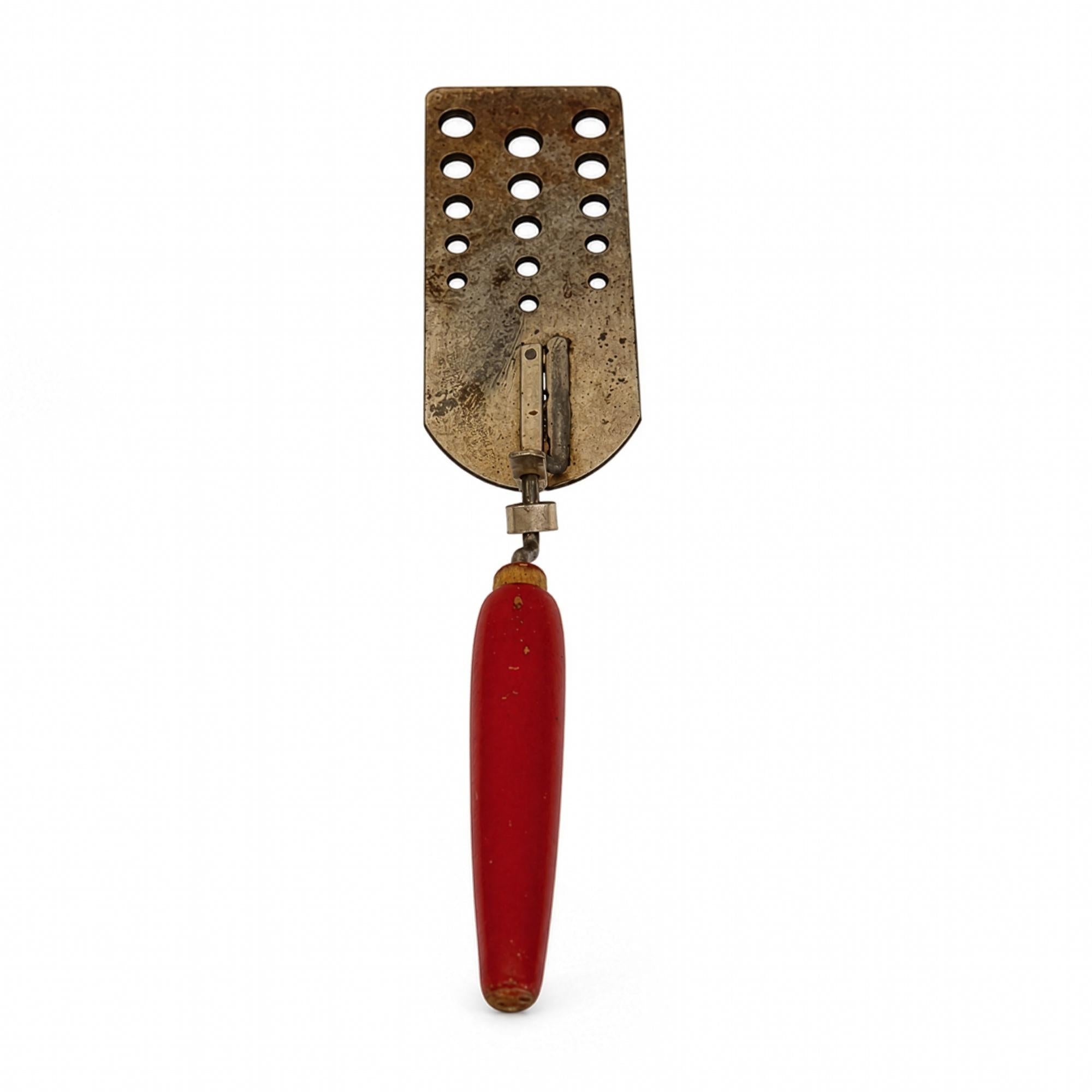 Mid-Century Wall Installation of 19 Vintage Kitchen Utensils, Red Handles — image 14