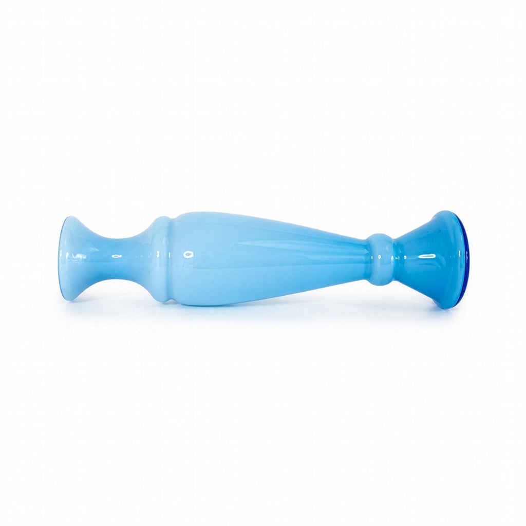 Early 20th-Century European Blue Opaline Glass Vase, Circa 1930