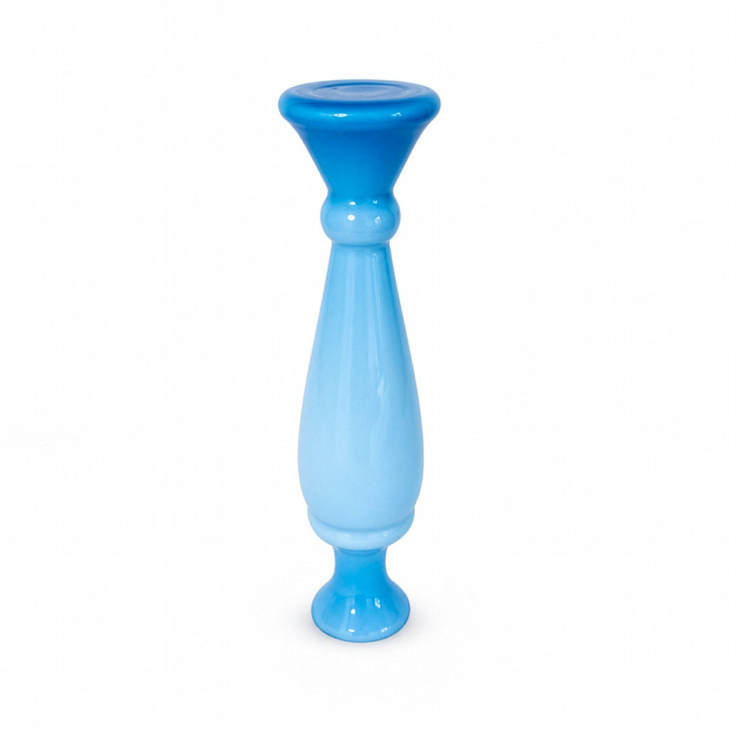Early 20th-Century European Blue Opaline Glass Vase, Circa 1930