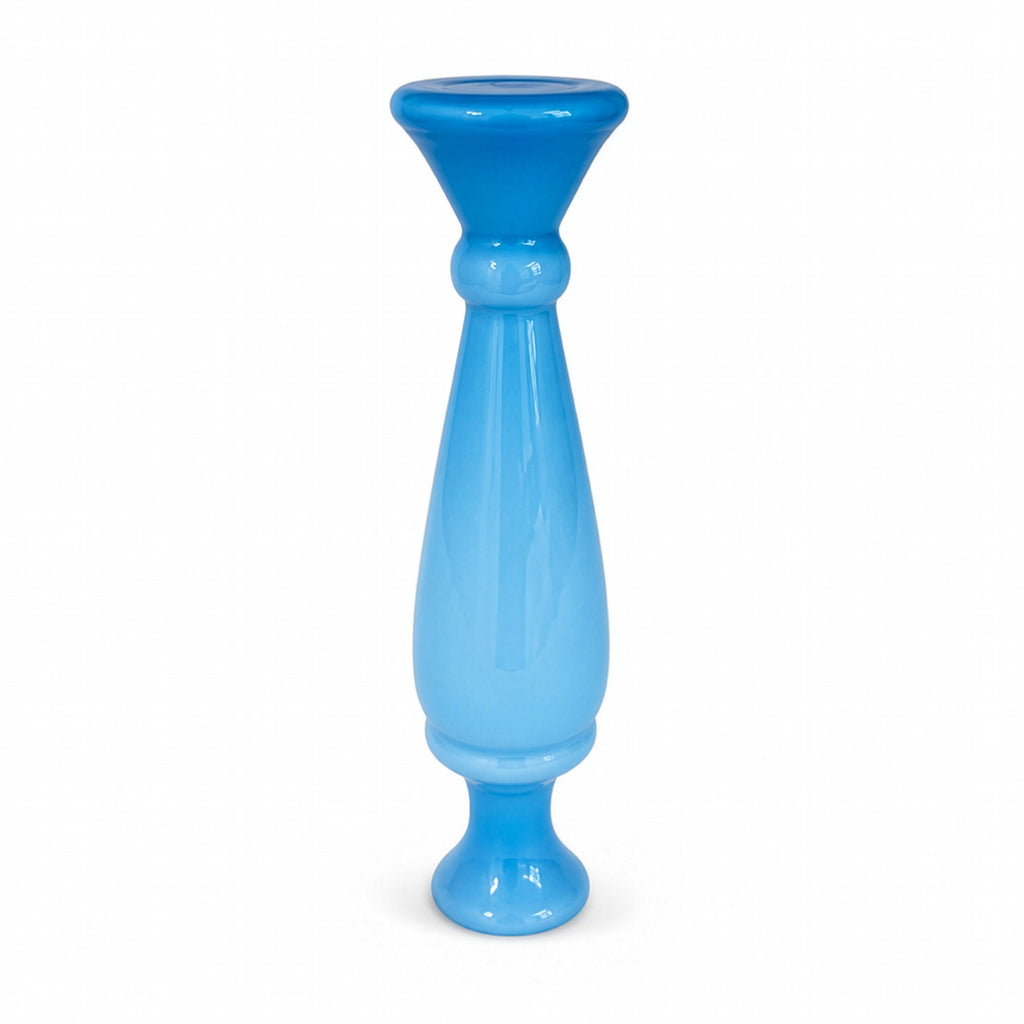 Early 20th-Century European Blue Opaline Glass Vase, Circa 1930